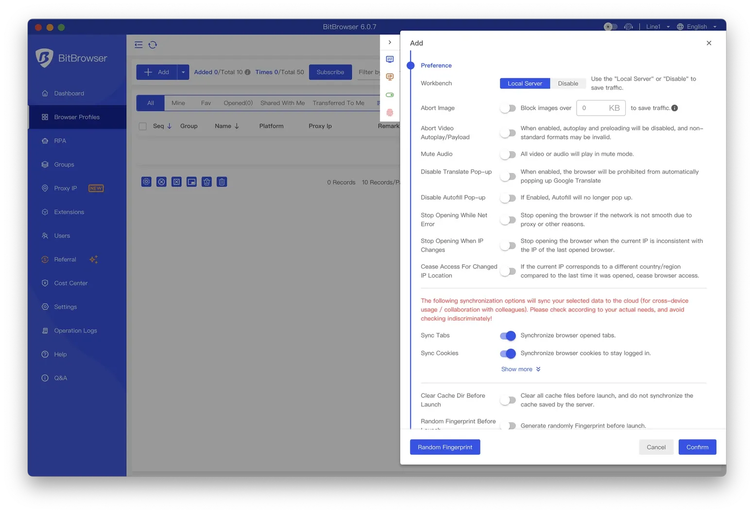 Limitations when using BitBrowser in multi-account management
